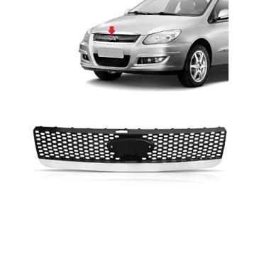 Imagem de Grade Dianteira Chery Cielo 2010 2011 2012 2013 Preto Cromado