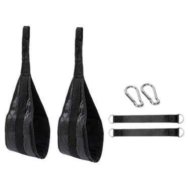 Imagem de harayaa Conjunto de 2 Cintas Abdominais Suspensas Leves para Exercícios, Equipamento de Fitness Masculino e Feminino para Academia em Casa e Fortalecimento, W Lanyard Carabiner