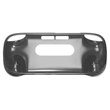 Imagem de Capa aderente para Retroid Pocket 5, capa de TPU transparente, antiderrapante, à prova de choque, acessórios de console de jogos portáteis de proteção macia (preto transparente)