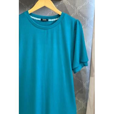 Imagem de Vestido Canelado Mini  Feminino L amour, PP, Verde turquesa
