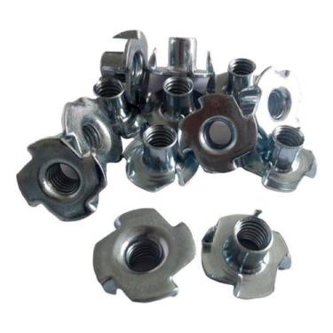 Imagem de Porca Garra Para Madeira Rosca 5/16 Zincada - 4 Peças - Zoe & Charis D