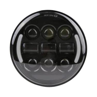 Imagem de Farol De Moto LED Branco 5 3/4 Polegadas Halo DRL Olhos De Anjo Para D