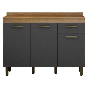 Imagem de Balcão De Cozinha São Luís Cinamomo Grafite - Valdemóveis