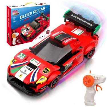 Imagem de Carrinho de Controle Remoto Blocos de Montar 230 Peças Vermelho - IMPO