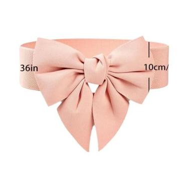Imagem de Cinto Elástico Largo Feminino Com Laço Grande Para Vestido, Casaco, Ci