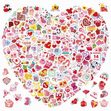 Imagem de 240 pçs adesivos de vinil à prova d'água não repetidos para garrafas de água, adesivos de coração de amor, artesanato dos namorados, caixa de presente de dia dos namorados, envelopes, lembrancinhas de