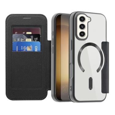 Imagem de Asuwish Capa de celular para Samsung Galaxy S23 Plus S23+ 5G capa carteira com protetor de tela de vidro temperado flip porta-cartão bloqueio RFID acessórios para celular S23plus 23S + S 23 23+