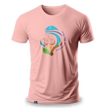 Imagem de Camiseta Masculina com Estampa Ponto de Luz Mãe Maria 100 Algodão Fio 