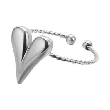 Imagem de Anel De Coração Espiral Em Aço Inoxidável Dourado Para Mulheres, Joia 