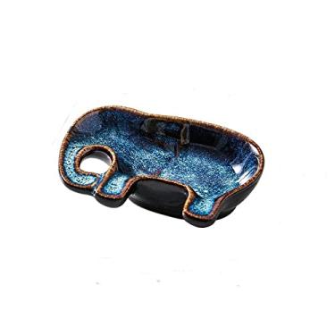 Imagem de Molhos de barcos pires bugigangas de desenho animado prato de tempero micro-ondas tempero tigela de molho de ameixa cozinha prato prato creme jarro (cor: ameixa) (elefante)