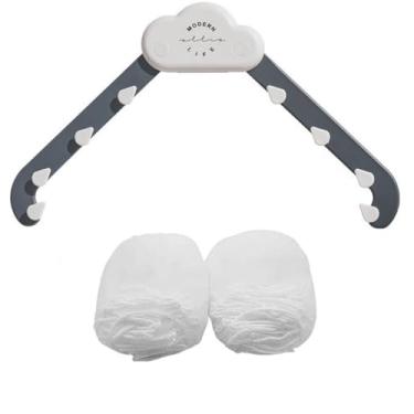 Imagem de Filtro triangular de três suportes para pia de cozinha, filtro de pia de cozinha com sacos de malha filtrante de tamanho grande de 100 unidades para sobras de cozinha " (Cinza)