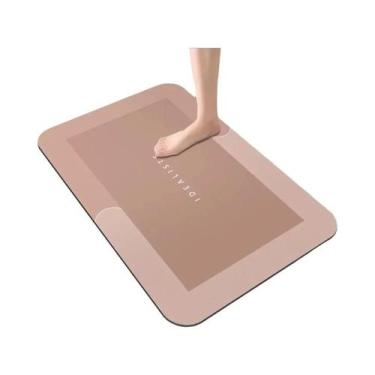 Imagem de Tapete De Banho De Terra Diatomácea Super Absorvente, Antiderrapante E