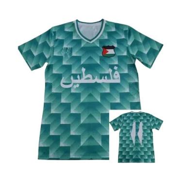 Imagem de Camisa De Futebol Infantil Masculina Palestina, Uniforme De Verão Para