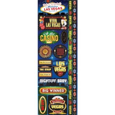 Imagem de Reminisce Signature Series 2012 Combo de adesivos de cartolina 10 x 30 cm - Las Vegas