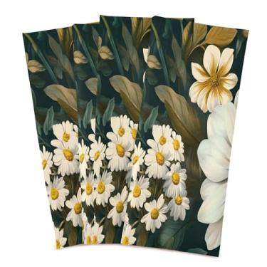 Imagem de xigua Conjunto de 4 panos de prato de cozinha florais vintage, macios e altamente absorventes de secagem rápida para limpeza de pratos e limpeza à mão, 71 x 45 cm