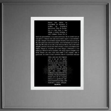 Imagem de Quadro Salmo 91 - Cruz 24X18Cm - Com Vidro