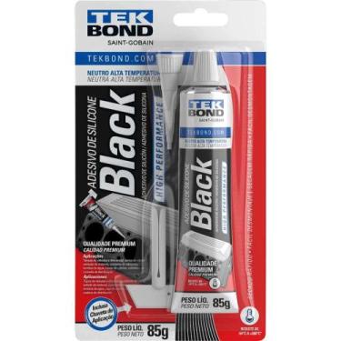 Imagem de Borracha de Silicone Neutro, Preto, 85 g, Tekbond OstenVonder