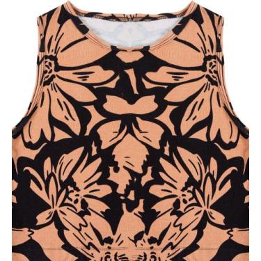 Imagem de Regata Feminina Estampada Infinita Cor Marrom, M, Marrom