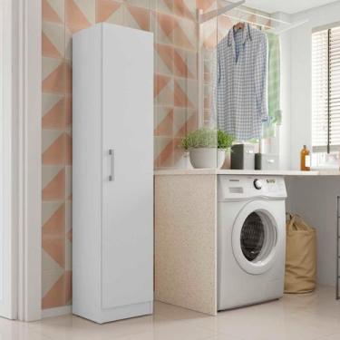 Imagem de Armário Multiuso 1 Porta com pés e nicho Lavanda Kits Paraná, Branco