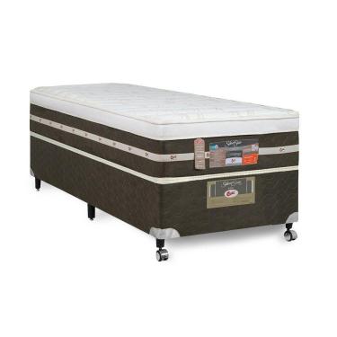 Imagem de Cama Box + Colchão Castor Solteiro Silver Star Air One Face Tecnopedic 88x188x59cm