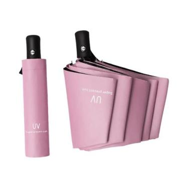 Imagem de Guarda-chuva Compacto Automático Preto Marinho De 8 Varetas Com Abertu