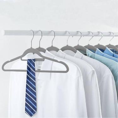 Imagem de Cabide Veludo Slim Antideslizante para Roupas Adulto 3 Peças