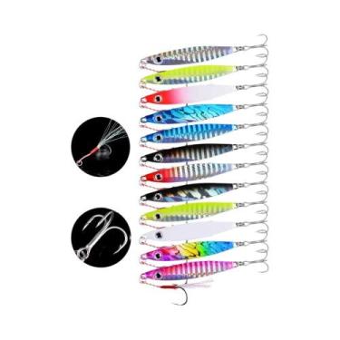 Imagem de Conjunto De 12 Iscas Artificiais Metálicas De Alta Resistência Para Pe