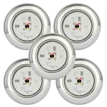 Imagem de Kit 5 Refletores Led 9w RGB Inox S para Iluminação Piscina - Hidralux