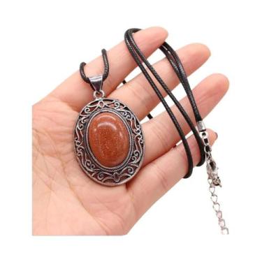 Imagem de Colar De Pedra Natural De Opala Cristal Gota D'água, Pingentes De Moda