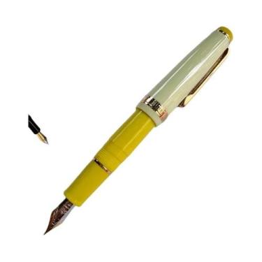 Imagem de Caneta-tinteiro Mini Curta Com Acabamento Dourado, Design Clássico, Co