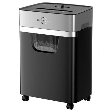 Imagem de Triturador de Papel BONSEN 14 Folhas para Casa e Escritório, Corte Cruzado Resistente com Cesto de 20 Litros, Silenciosa para CDsCartões de