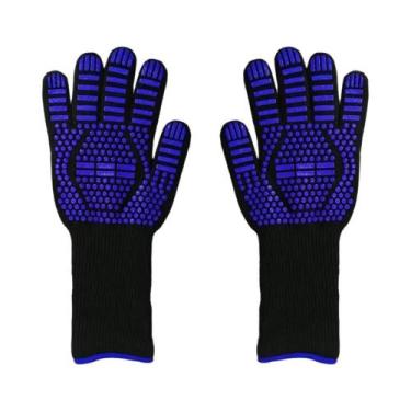 Imagem de Luvas De Couro Resistentes Ao Calor E Ao Fogo Com Costura Em Kevlar, L