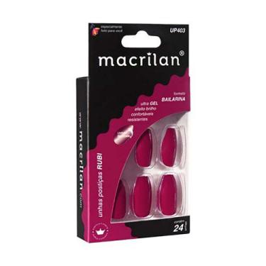 Imagem de Unhas Postiças Macrilan Estilo Bailarina, Rubi - UP403