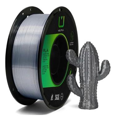 Imagem de Filamento PLA Silk Prata 1kg 1.75mm Multfila Impressora 3D