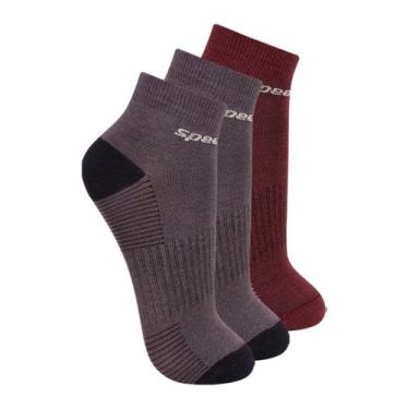 Imagem de Kit com 3 Meias Cano Curto Speedo 8034 Colorido, Vermelho, 39-44