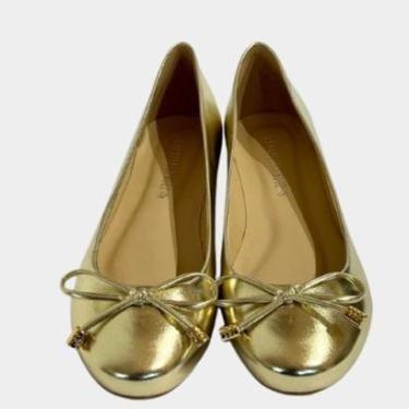 Imagem de Sapatilha Feminina Raphaella Booz Ouro Light com Laço-Feminino