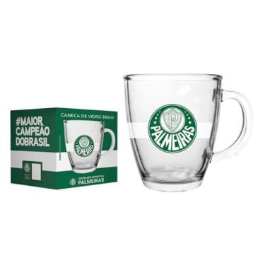 Imagem de Caneca De Vidro Cônica Times 380ml Café Chá Resistente Flamengo São Pa