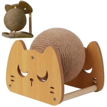 Imagem de Arranhador Gato Pet Brinquedo Sisal Rasqueavel Bolinha Divertida Confo