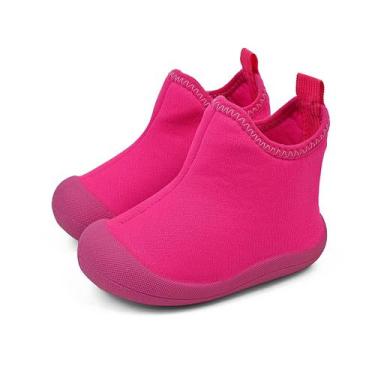 Imagem de Botinha Infantil Bebê Menina Pink Cano Alto Inverno Sapameia Confortáv