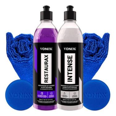 Imagem de Kit Revitalizador De Plasticos Intense + Restaurax Vonixx