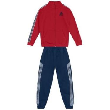 Imagem de Conjunto infantil menino em moletom com listras Brandili-Masculino