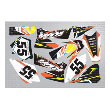 Imagem de Kit Adesivo Moto Cross Trilha Ktm Exc 2000 0,60mm 3m Mt005 - SPTS