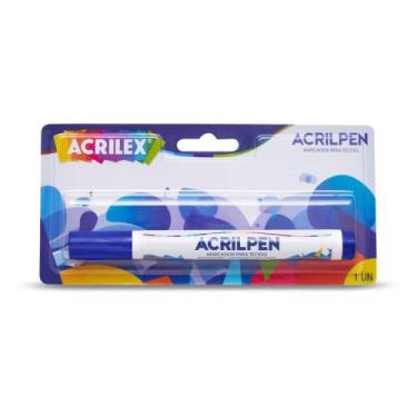 Imagem de Caneta para Tecido Azul Turquesa Acrilpen Blister CX.C/06 - Acrilex