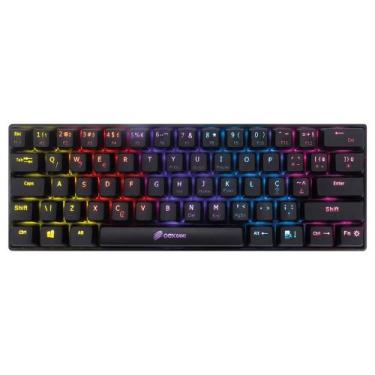 Imagem de Teclado mecanico gamer ziggy rainbow switch outemu red oex tc607 preto