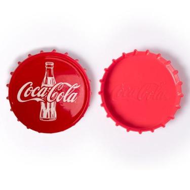 Imagem de Porta Copos Coca Cola Vermelho e Branco 8,5cm - 6 unidades - Plasutil