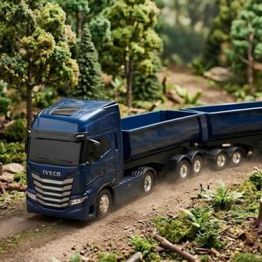 Imagem de Caminhão de Brinquedo Iveco S-Way Rodotrem Basculante Grande - Usual P