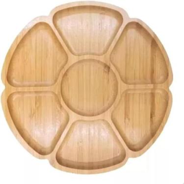 Imagem de Petisqueira Aurea de Bambu 7 Cavidades 25cm - Mek