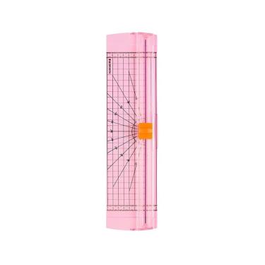 Imagem de Guilhotina de Papel A4 Motivate 810BA4RMT Lâmina com Trava Corta Até 10 Folhas Base 31cm Rosa