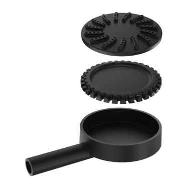 Imagem de Queimador de Fogão Industrial Palmatoria Pequeno Completo Alta Pressão 13cm Ferro Fundido para Cozinhas Profissionais