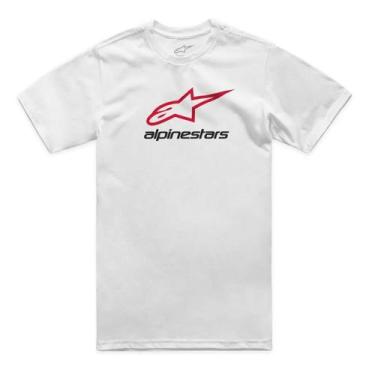 Imagem de Camiseta Casual Alpinestars Always 2.0 Branco Vermelho Preto, M, Branc